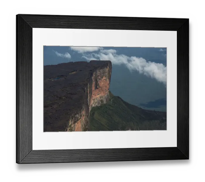 Framed Print : Mount Roraima tepui (flat top mountain) is the highest of the Pakaraima chain of