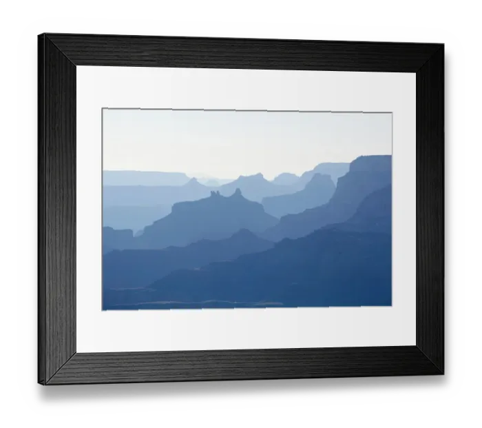 Framed Print : Grand Canyon at dusk, abstract hazy landscape, Arizona, USA, July Framed Print : Grand Canyon at dusk, abstract hazy landscape, Arizona, USA, July