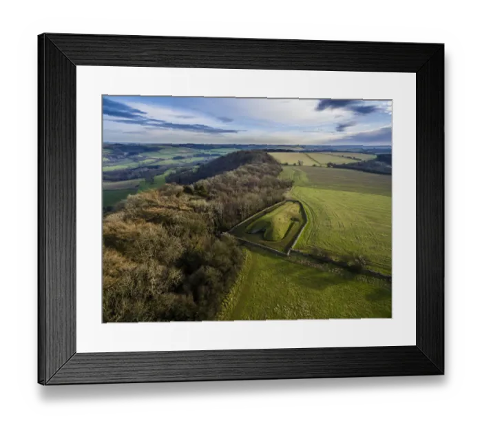 Framed Print : Aerial view of Belas Knap, a neolithic chambered long barrow on the Cotswold Way Framed Print : Aerial view of Belas Knap, a neolithic chambered long barrow on the Cotswold Way