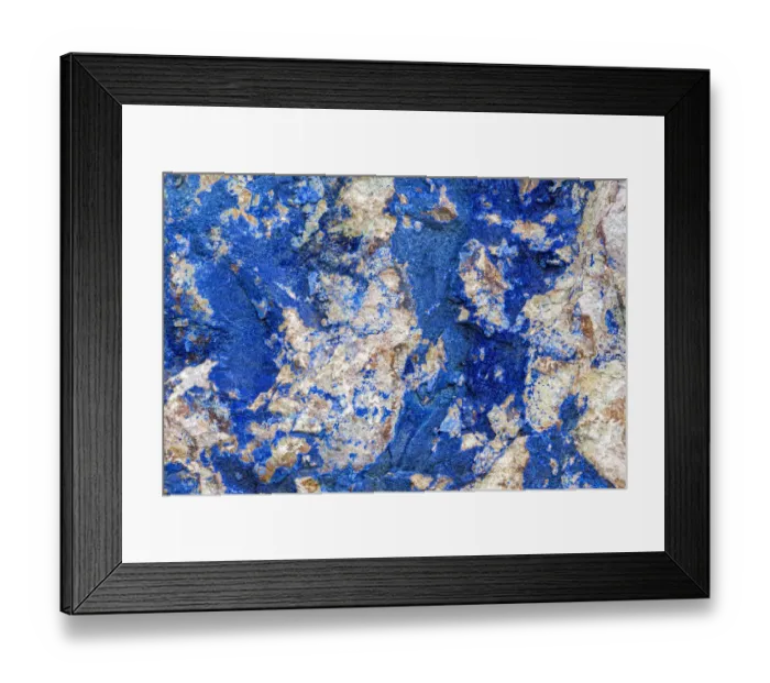 Framed Print : Azurite / Chessylite, soft, deep blue copper mineral Framed Print : Azurite / Chessylite, soft, deep blue copper mineral