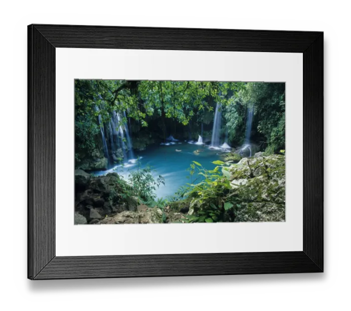 Framed Print : Puente de Dios cascades, Tamasopo, Huasteca Region, Mexico, August Framed Print : Puente de Dios cascades, Tamasopo, Huasteca Region, Mexico, August