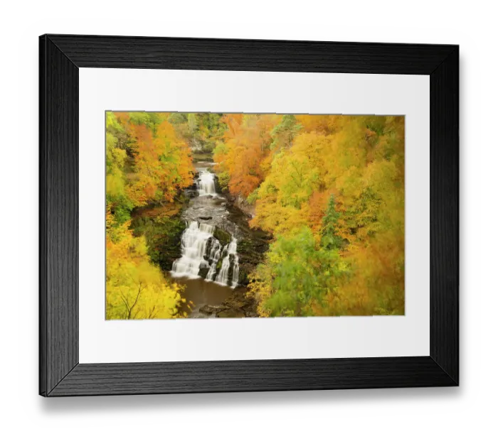 Framed Print : Corra Linn waterfall at Falls of Clyde in late autumn, Lanarkshire, Scotland, UK, October 2015 Framed Print : Corra Linn waterfall at Falls of Clyde in late autumn, Lanarkshire, Scotland, UK, October 2015