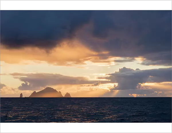 Islands of Boreray and Stac Lee, St Kilda, Outer Hebrides, Scotland, UK, July 2015
