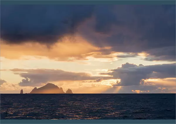 Islands of Boreray and Stac Lee, St Kilda, Outer Hebrides, Scotland, UK, July 2015