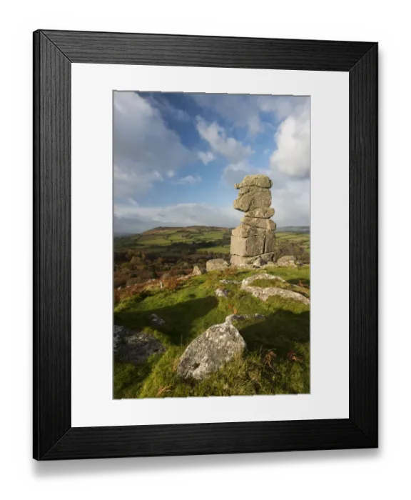 Framed Print : Bowermans Nose in evening light, nr Manaton, Dartmoor National Park, Devon, UK Framed Print : Bowermans Nose in evening light, nr Manaton, Dartmoor National Park, Devon, UK