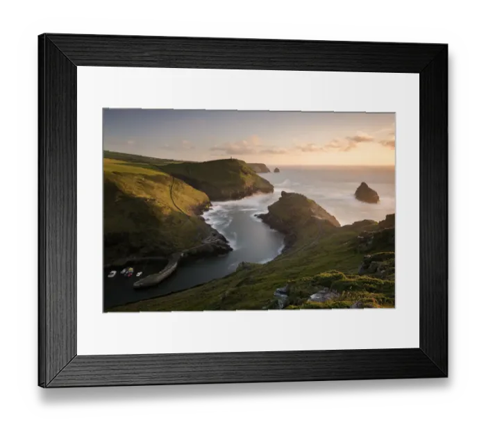 Framed Print : Boscastle harbour, at dusk, Boscastle, Cornwall, UK. June 2015 Framed Print : Boscastle harbour, at dusk, Boscastle, Cornwall, UK. June 2015