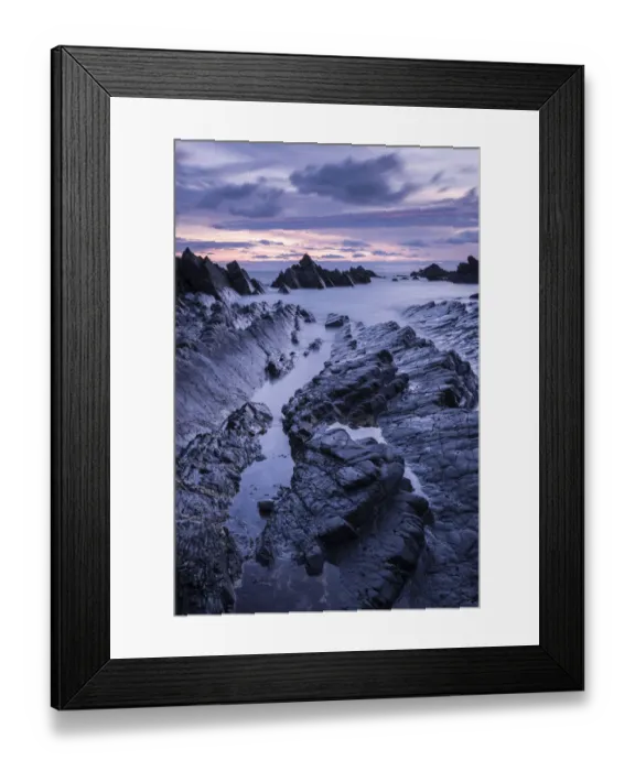 Framed Print : RF - Hartland Quay, late evening light, Hartland, Devon, UK. July