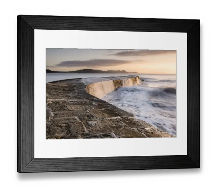 Framed Print : RF - The Cobb, breakwater, Lyne Regis, Dorset, UK. January 2016 Framed Print : RF - The Cobb, breakwater, Lyne Regis, Dorset, UK. January 2016