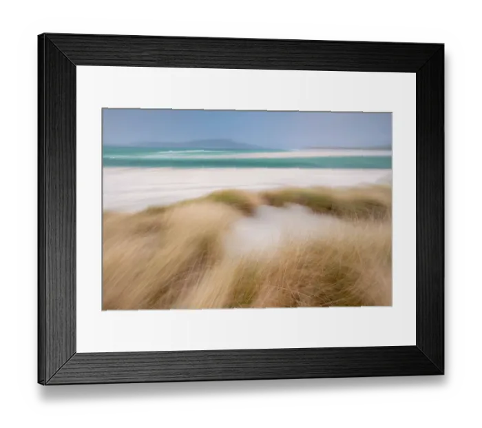 Framed Print : RF - Sand dunes with Marram grass (Ammophila arenaria) and beach at Seilebost beach, Isle of Harris, Scotland, UK. October Framed Print : RF - Sand dunes with Marram grass (Ammophila arenaria) and beach at Seilebost beach, Isle of Harris, Scotland, UK. October