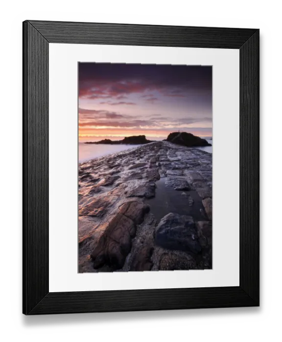 Framed Print : Bude breakwater at sunset, Bude, North Cornwall, UK. August 2008 Framed Print : Bude breakwater at sunset, Bude, North Cornwall, UK. August 2008