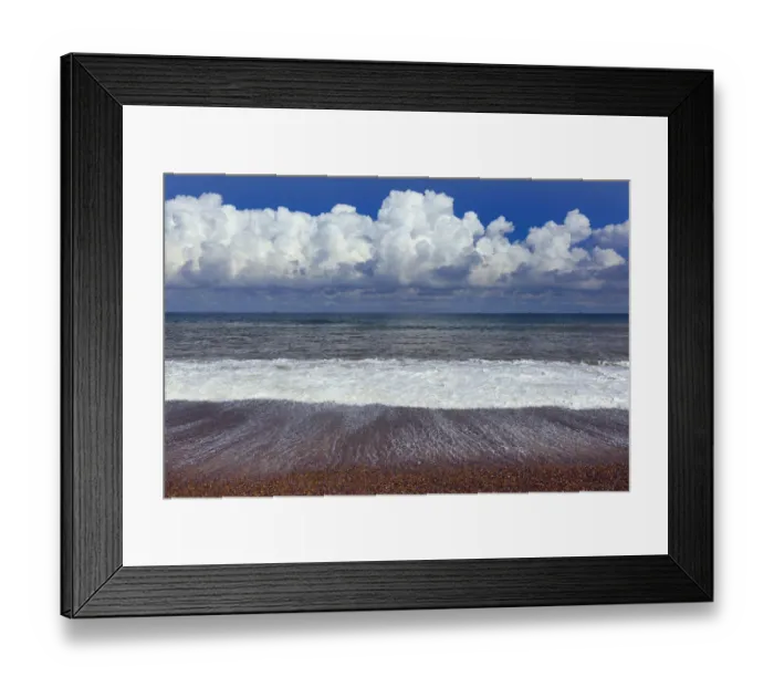 Framed Print : RF- Waves of the North Sea washing onto Weybourne beach, Norfolk, UK. August 2014 Framed Print : RF- Waves of the North Sea washing onto Weybourne beach, Norfolk, UK. August 2014