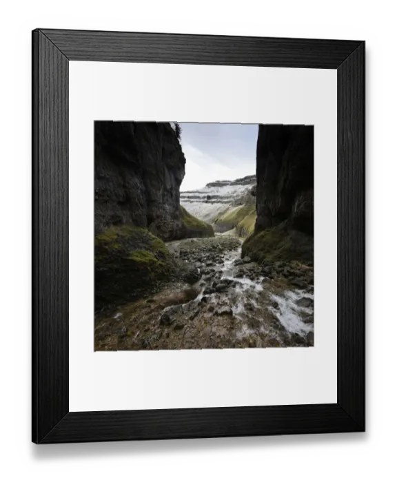 Framed Print : Gorge cut through Carboniferous Limestone, probably a result of a collapsed cave. Gordale Scar Framed Print : Gorge cut through Carboniferous Limestone, probably a result of a collapsed cave. Gordale Scar
