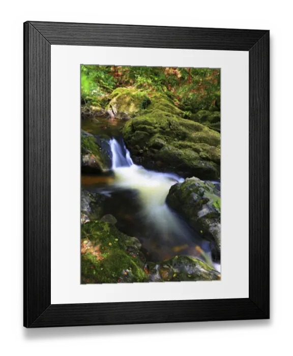 Framed Print : Long exposure of a Dartmoor stream, Devon, England, UK, August Framed Print : Long exposure of a Dartmoor stream, Devon, England, UK, August