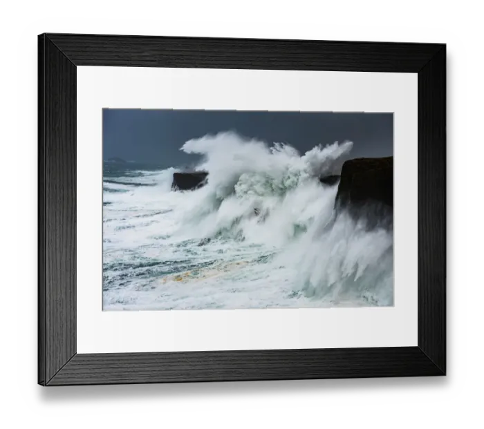 Framed Print : Big storm hitting cliffs, with waves breaking over the top, Shetland, Scotland, UK, July Framed Print : Big storm hitting cliffs, with waves breaking over the top, Shetland, Scotland, UK, July