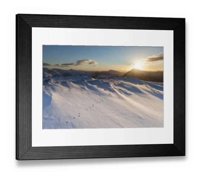 Framed Print : Mountain hare footprints in snow on mountain top in Glen Coe, Lochaber, Scotland, UK Framed Print : Mountain hare footprints in snow on mountain top in Glen Coe, Lochaber, Scotland, UK