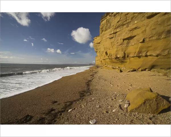 Sea Cliffs and beach at Burton Bradstock, Dorset. Jurassic Coast World Heritage Site