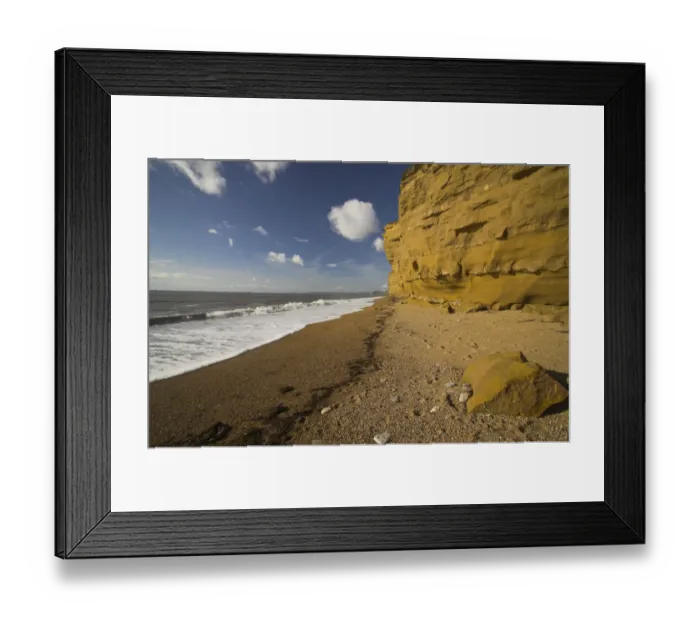 Framed Print : Sea Cliffs and beach at Burton Bradstock, Dorset. Jurassic Coast World Heritage Site Framed Print : Sea Cliffs and beach at Burton Bradstock, Dorset. Jurassic Coast World Heritage Site