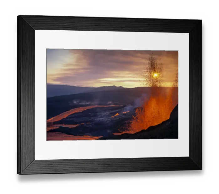 Framed Print : Fissure eruption of Volcan Chico into 9km diameter caldera Framed Print : Fissure eruption of Volcan Chico into 9km diameter caldera