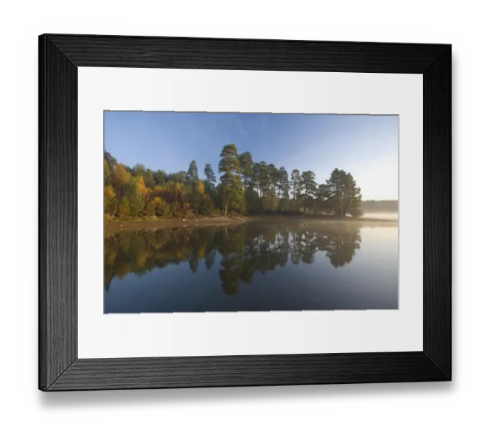 Framed Print : Loch Vaa at dawn, Cairngorms National Park, Scotland, October 2007 Framed Print : Loch Vaa at dawn, Cairngorms National Park, Scotland, October 2007