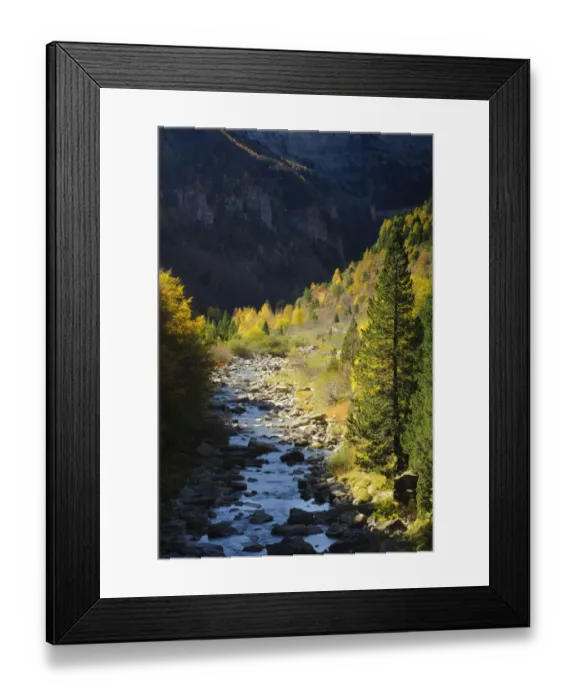 Framed Print : Arazas river in Ordesa y Monte Perdido National Park, Pyrenees, Aragon, Spain Framed Print : Arazas river in Ordesa y Monte Perdido National Park, Pyrenees, Aragon, Spain