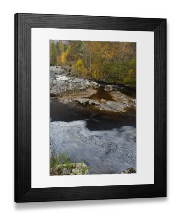 Framed Print : River Affric flowing through Silver birch and Scots pine woodland in autumn, Glen Affric Framed Print : River Affric flowing through Silver birch and Scots pine woodland in autumn, Glen Affric
