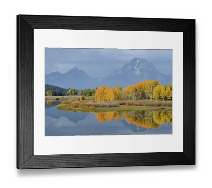 Framed Print : Oxbow Bend with mountains in the distance, Grand Teton National Park, Wyoming, USA Framed Print : Oxbow Bend with mountains in the distance, Grand Teton National Park, Wyoming, USA