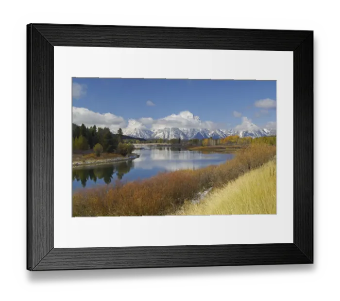 Framed Print : Oxbow bend in Snake River, Grand Teton NP, Wyoming, USA, October 2009 Framed Print : Oxbow bend in Snake River, Grand Teton NP, Wyoming, USA, October 2009