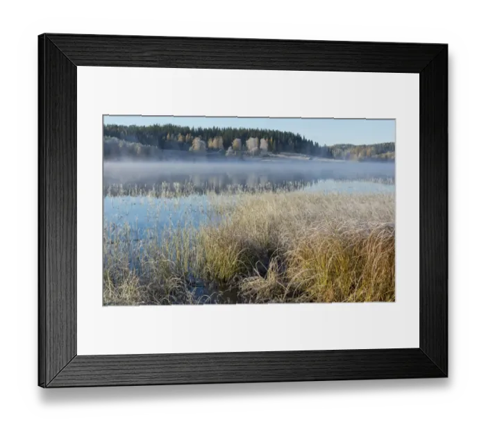 Framed Print : Misty lake on a cold autumn morning, Jyvaskyla, Central Finland, October 2015 Framed Print : Misty lake on a cold autumn morning, Jyvaskyla, Central Finland, October 2015