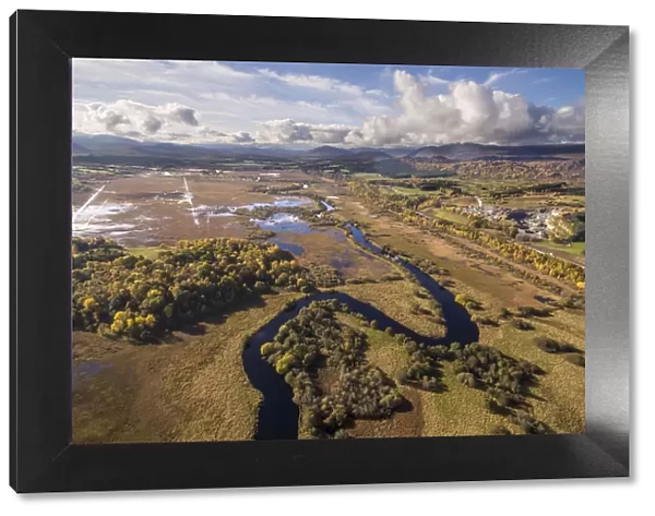 Insh marshes in the Cairngorms National Park, Scotland, UK, October 2017