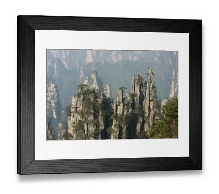 Framed Print : Conifers on sandstone pinnacles, Imperial Pen Peak, Emperor Peak, Zhangjiajie National Forest Park Framed Print : Conifers on sandstone pinnacles, Imperial Pen Peak, Emperor Peak, Zhangjiajie National Forest Park