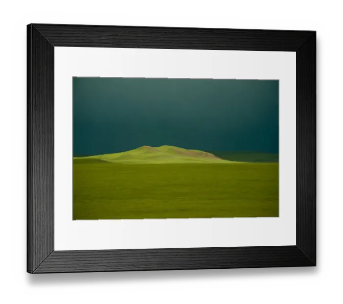 Framed Print : Sunlight on grassland from Qinghaia'Tibet  /  Qingzang railway, the worlds highest railway