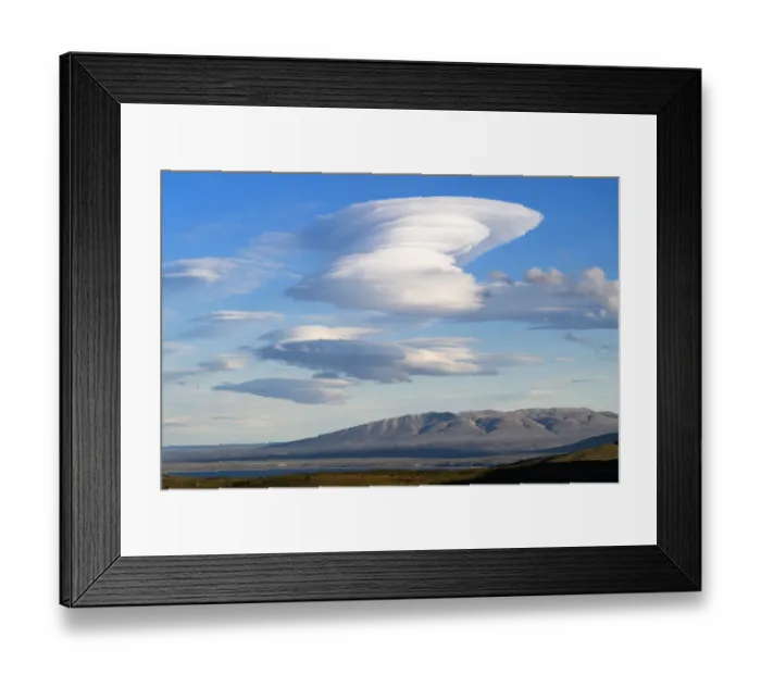 Framed Print : Lenticular clouds above Torres del Paine National Park. Patagonia, Chile. November 2018 Framed Print : Lenticular clouds above Torres del Paine National Park. Patagonia, Chile. November 2018