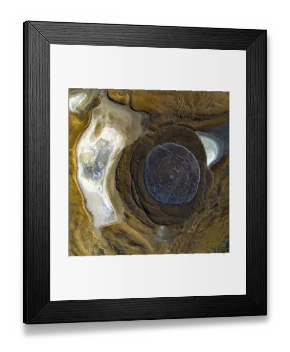 Framed Print : Aerial view of mud volcano, Azerbaijan