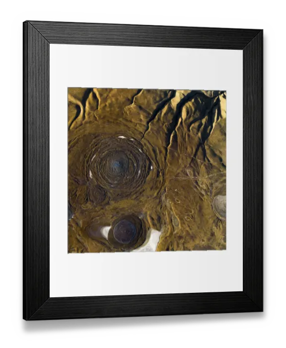 Framed Print : Aerial view of mud volcanoes, Azerbaijan Framed Print : Aerial view of mud volcanoes, Azerbaijan