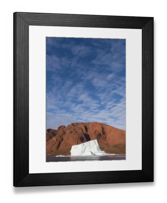 Framed Print : Iceberg and hills in Rode Fjord (Red Fjord), Scoresby Sund, Greenland, August Framed Print : Iceberg and hills in Rode Fjord (Red Fjord), Scoresby Sund, Greenland, August