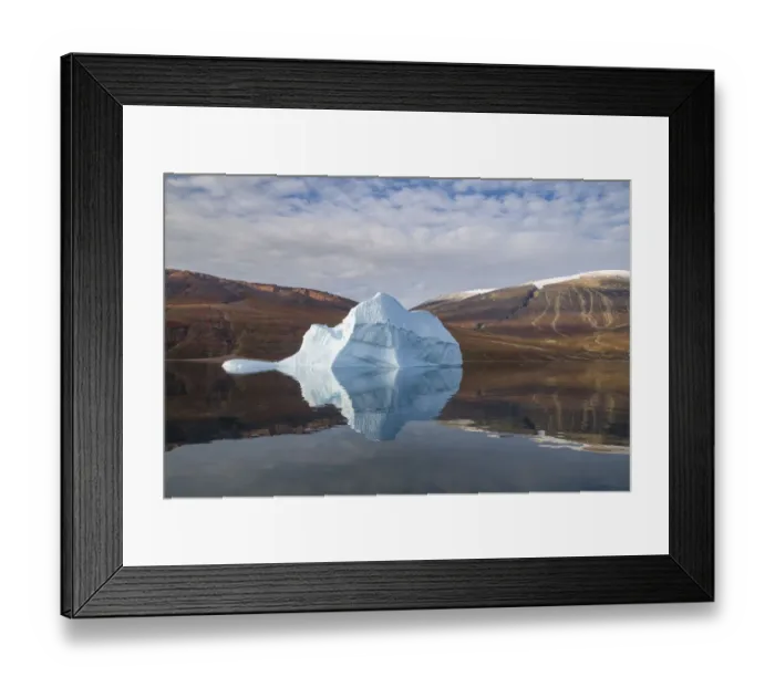 Framed Print : Iceberg and reflection, in Rode Fjord (Red Fjord), Scoresby Sund, Greenland, August Framed Print : Iceberg and reflection, in Rode Fjord (Red Fjord), Scoresby Sund, Greenland, August
