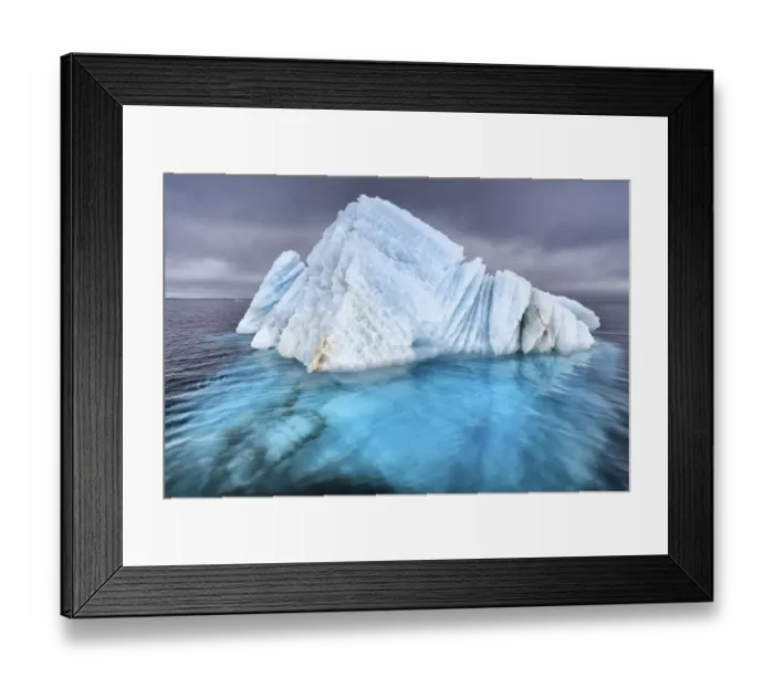 Framed Print : Natural ice sculpture floating at sea in Svalbard, Norway Framed Print : Natural ice sculpture floating at sea in Svalbard, Norway