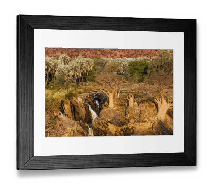 Framed Print : Epupa Falls, Kunene River, northern border of Namibia with Angola Framed Print : Epupa Falls, Kunene River, northern border of Namibia with Angola