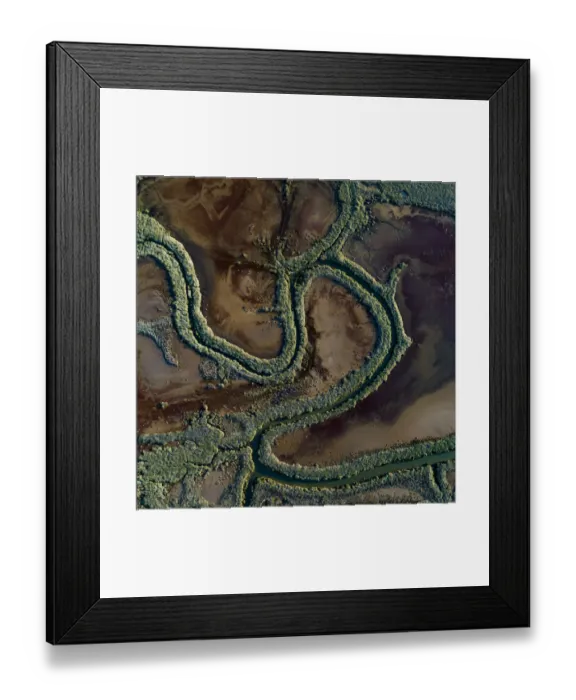 Framed Print : RioTinto tidal area and saltmarshes, with healthy vegetation Framed Print : RioTinto tidal area and saltmarshes, with healthy vegetation
