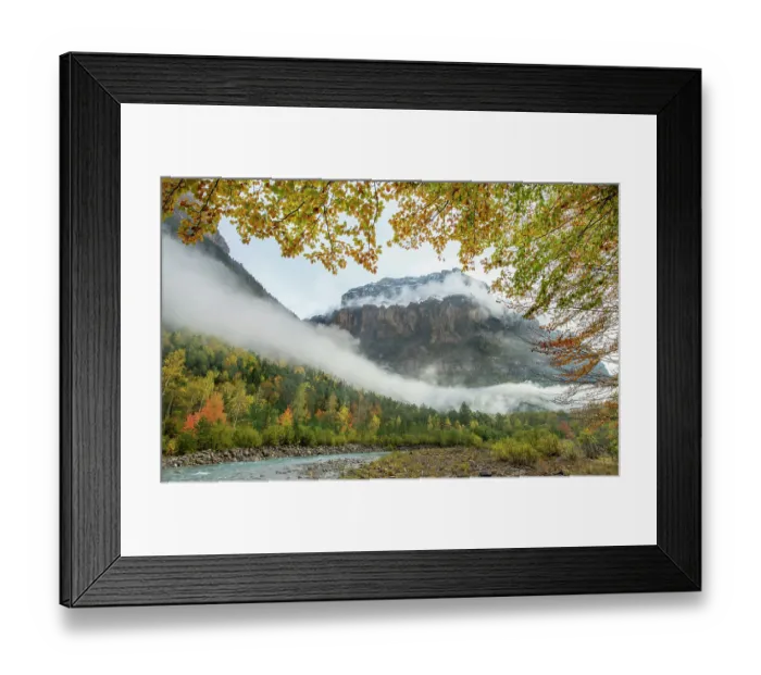 Framed Print : La Fraucata and Arazas River, Valle De Ordesa, Ordesa National Park, Spain. October 2019 Framed Print : La Fraucata and Arazas River, Valle De Ordesa, Ordesa National Park, Spain. October 2019