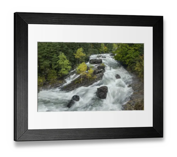 Framed Print : River Ara, Valle de Bujaruelo, Ordesa National Park, Spain. October 2019 Framed Print : River Ara, Valle de Bujaruelo, Ordesa National Park, Spain. October 2019