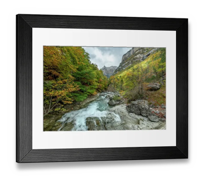 Framed Print : River Arazas, Valle de Ordesa, Ordesa National Park, Spain. October 2019 Framed Print : River Arazas, Valle de Ordesa, Ordesa National Park, Spain. October 2019