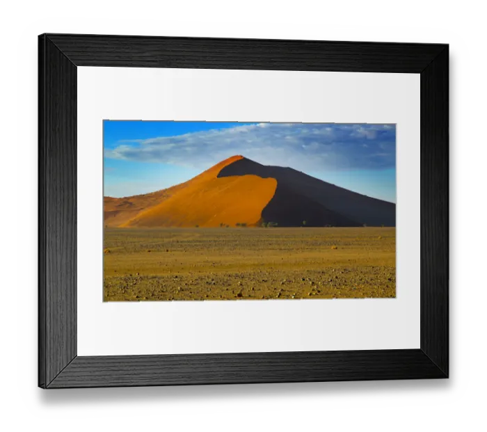 Framed Print : Giant dunes, Sossusvlei region, Namib desert, Namibia, March Framed Print : Giant dunes, Sossusvlei region, Namib desert, Namibia, March