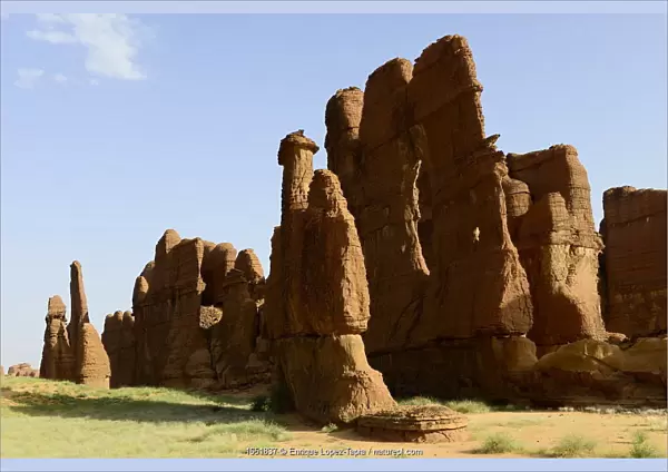 Eroded sandstone rock formations in the Ennedi Natural And Cultural Reserve