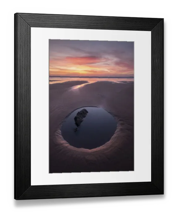 Framed Print : Tidal pool, reflections and sunset at Sandymouth Bay, Cornwall, UK Framed Print : Tidal pool, reflections and sunset at Sandymouth Bay, Cornwall, UK