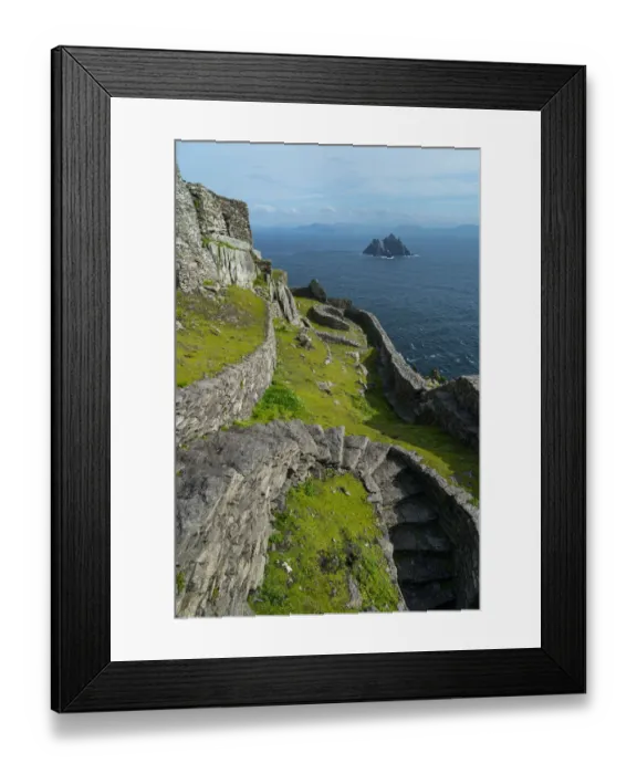 Framed Print : Monastery terraces on Skellig Michael, Skellig Islands World Heritage Site, County Kerry Framed Print : Monastery terraces on Skellig Michael, Skellig Islands World Heritage Site, County Kerry