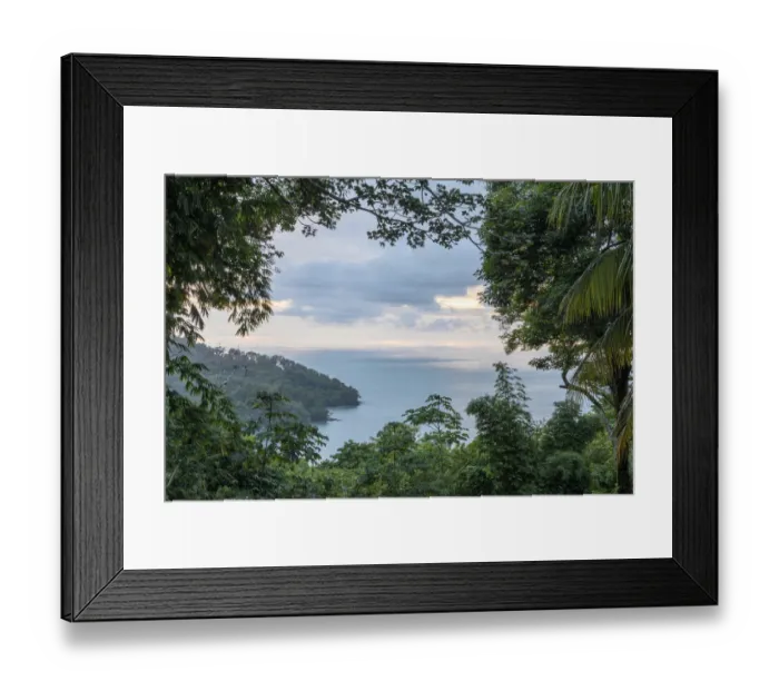 Framed Print : Coastal rainforest landscape at the edge of the Pacific Ocean Manuel Antonio National Framed Print : Coastal rainforest landscape at the edge of the Pacific Ocean Manuel Antonio National