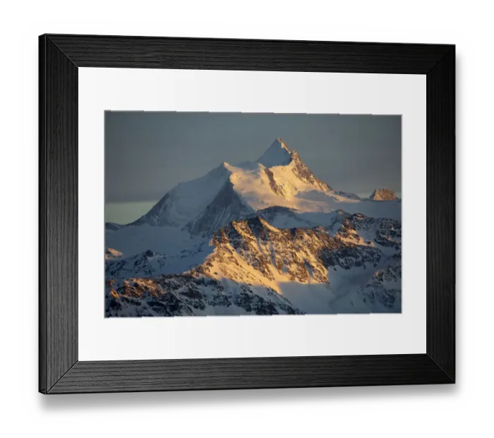 Framed Print : Weisshorn mountainpeak Leukerbad, Wallis, Valais, Switzerland, March Framed Print : Weisshorn mountainpeak Leukerbad, Wallis, Valais, Switzerland, March