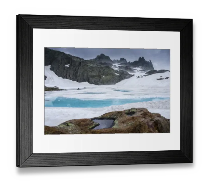 Framed Print : Ice in a mountain lake. Aiguilles Rouges Reserve, Alps, France, July Framed Print : Ice in a mountain lake. Aiguilles Rouges Reserve, Alps, France, July