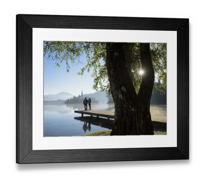 Framed Print : Visitors to Lake Bled, Slovenia, October 2017 Framed Print : Visitors to Lake Bled, Slovenia, October 2017